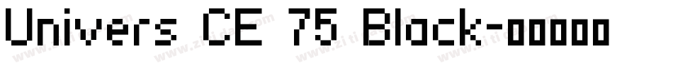 Univers CE 75 Black字体转换